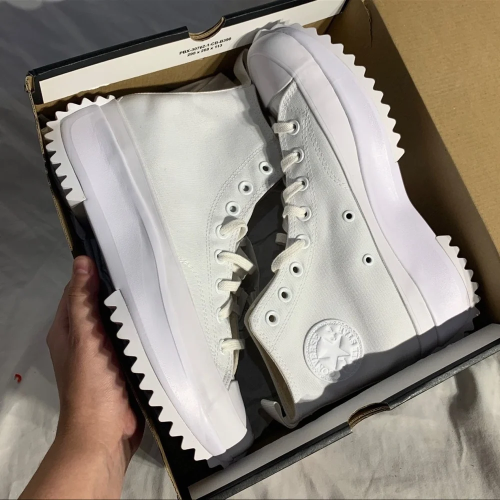 Converse Run Star Hike Chunky‎ White High-Top Men’s Sneakers Casual Streetwear - Picture 8 of 8